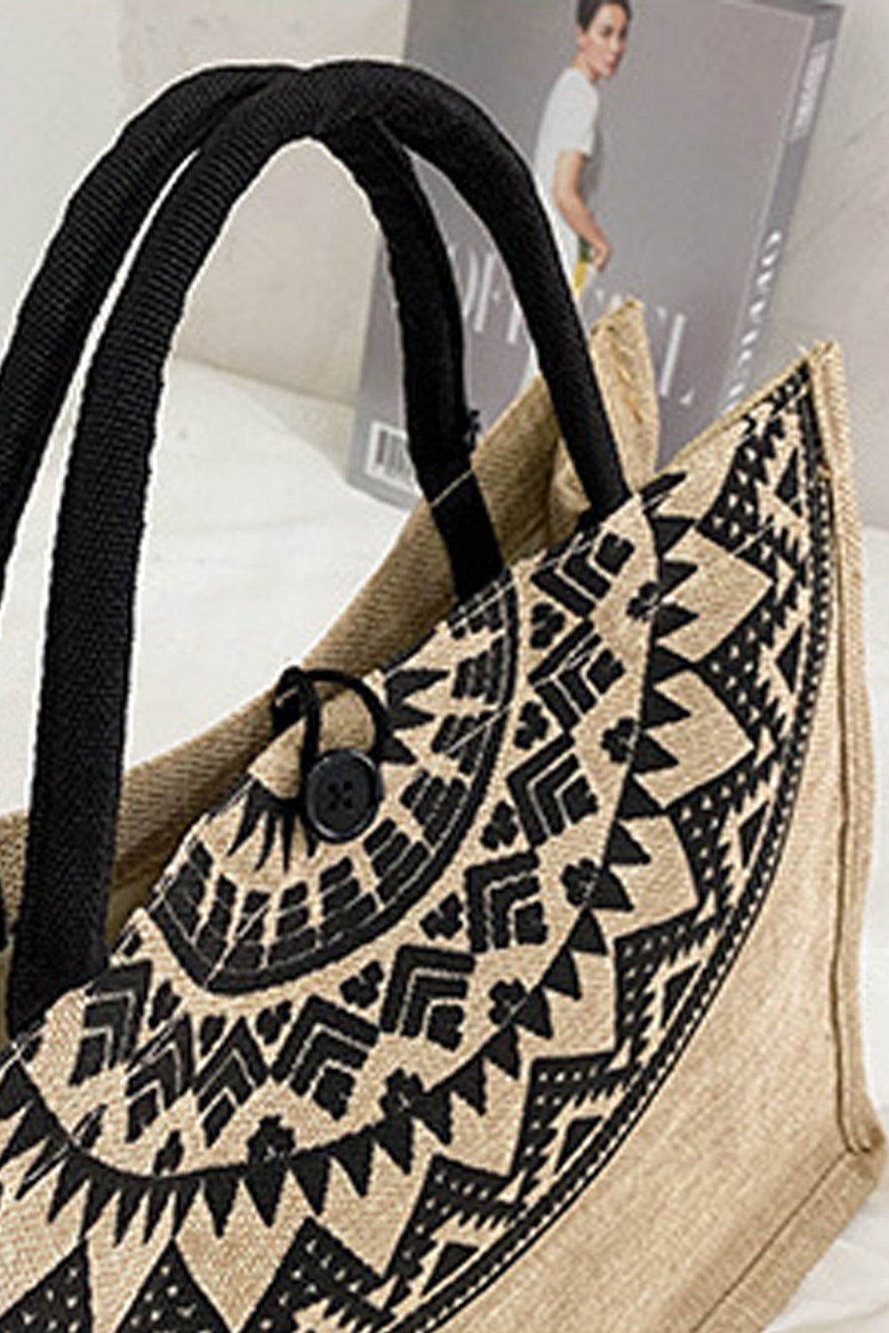 Khaki Classic Jute Hessian Reusable Eco Friendly Tote Bag