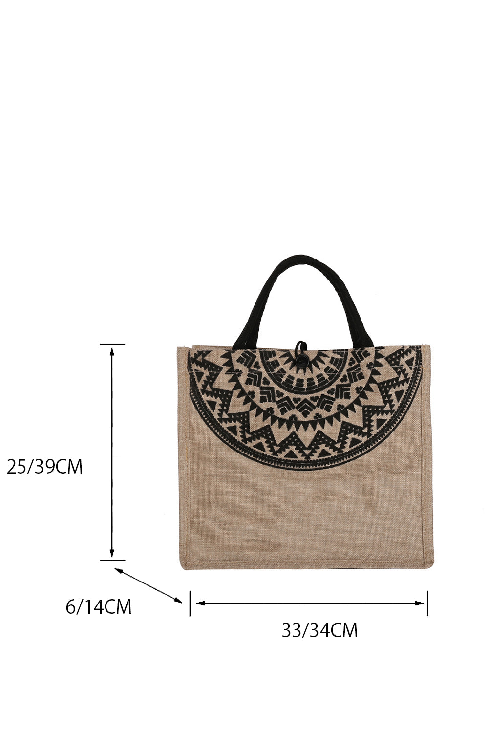 Khaki Classic Jute Hessian Reusable Eco Friendly Tote Bag