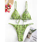 Summer Flowers Print Bikini Sexy Beach Swimming Suit Fashion Swimsuit Womens Clothing