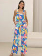 Printed Wide Strap Top and Pants Set