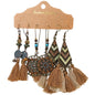 Fashion Retro Tassel Earrings 3 Sets