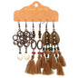 Fashion Retro Tassel Earrings 3 Sets