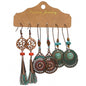 Fashion Retro Tassel Earrings 3 Sets