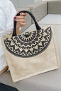 Khaki Classic Jute Hessian Reusable Eco Friendly Tote Bag