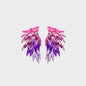 Alloy Acrylic Wing Earrings