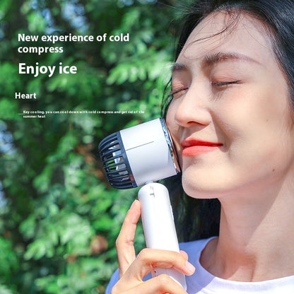 USB Charging Ice Compress Brushless Fan Cold Compress Handheld Fan