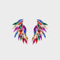 Alloy Acrylic Wing Earrings