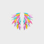 Alloy Acrylic Wing Earrings