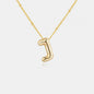 Gold-Plated Letter Pendant Necklace