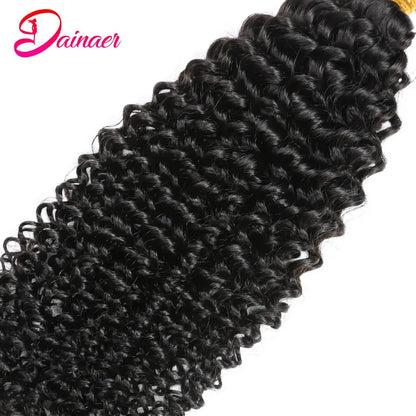 Indian Afro Kinky Curly Bundles 1/3Pcs Human Hair Bundles Natural Color 12-26 Inch Virgin Hair Extension 4C Afro Kinky Bundles