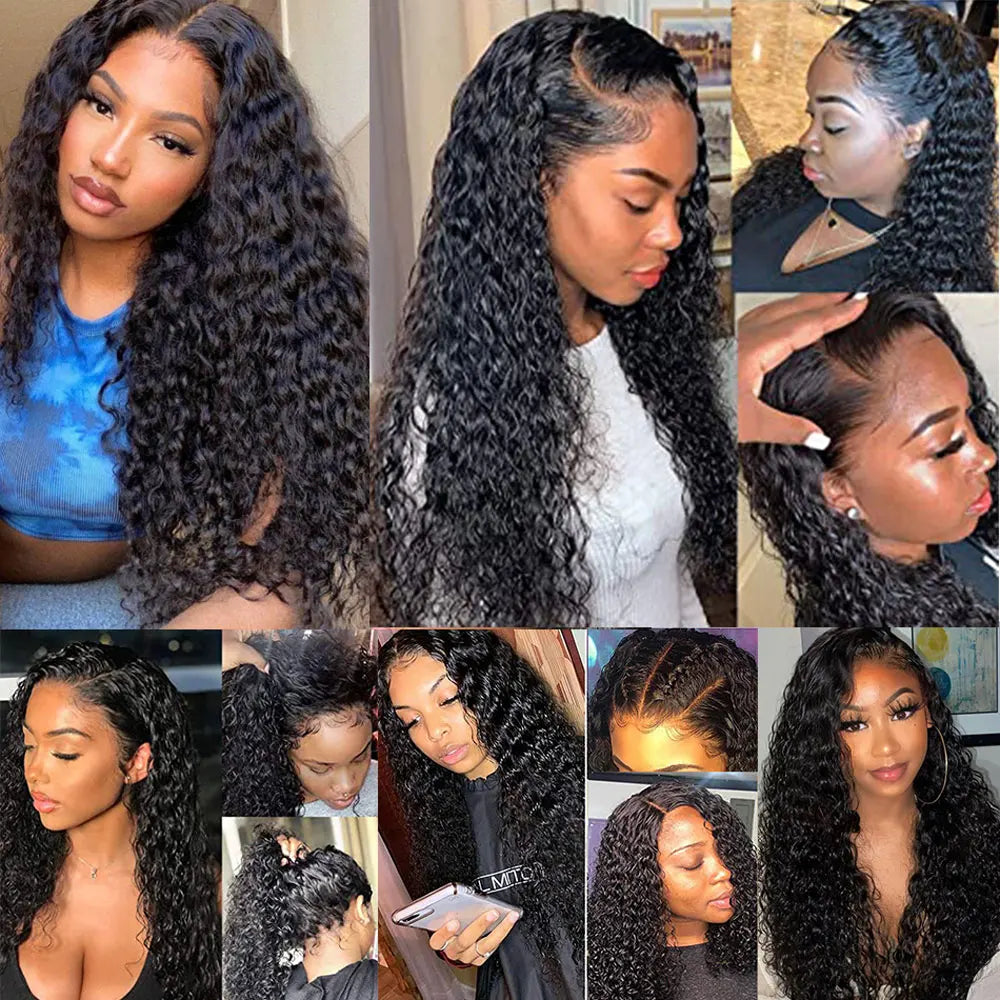 Water Wave Lace Closure 8-22 Inch Pre Plucked Brazilian Remy 4x4 5x5 13x4 Transparent Lace Frontal Closure Human Hair For Women