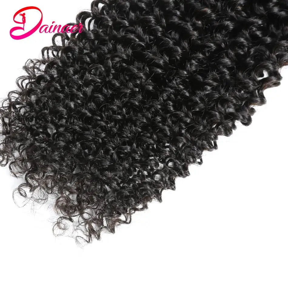 Indian Afro Kinky Curly Bundles 1/3Pcs Human Hair Bundles Natural Color 12-26 Inch Virgin Hair Extension 4C Afro Kinky Bundles