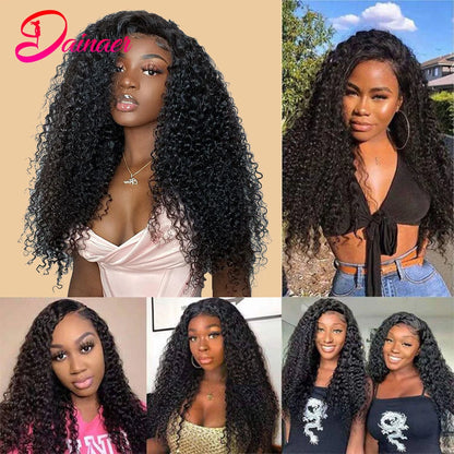 Indian Afro Kinky Curly Bundles 1/3Pcs Human Hair Bundles Natural Color 12-26 Inch Virgin Hair Extension 4C Afro Kinky Bundles
