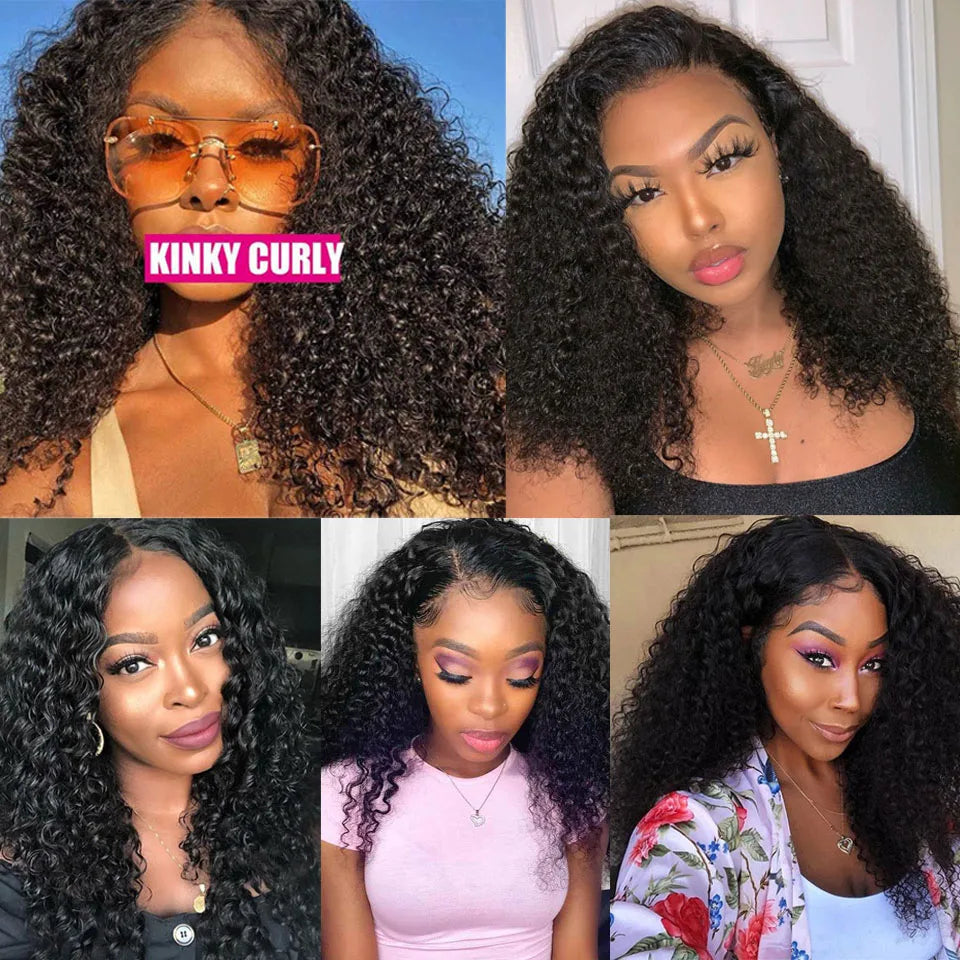 Indian Afro Kinky Curly Bundles 1/3Pcs Human Hair Bundles Natural Color 12-26 Inch Virgin Hair Extension 4C Afro Kinky Bundles