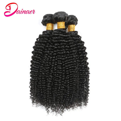 Indian Afro Kinky Curly Bundles 1/3Pcs Human Hair Bundles Natural Color 12-26 Inch Virgin Hair Extension 4C Afro Kinky Bundles