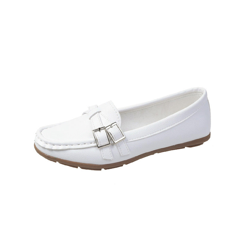 Spring And Autumn New Single Layer Shoes Women's Fashion Belt Buckle Mom Shoes ot men Shoes
