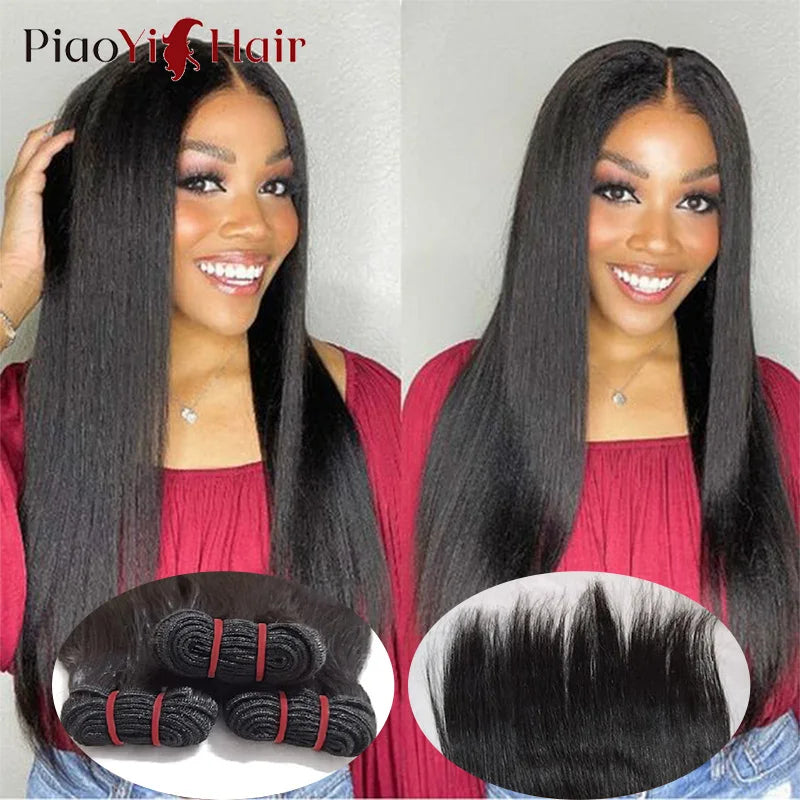 Double Drawn Straight human hair Bundles 15A Raw Human Hair 20 22 24 Inch Unprocessed Virgin Human Hair Extensions Top Quality