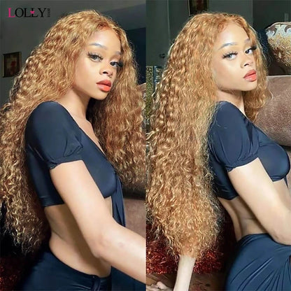 #27 Honey Blonde Bundles Deep Wave Hair Bundles Brazilian Hair Weave Human Hair Bundles Deep Wave Hair Bundles 3/4 Bundles