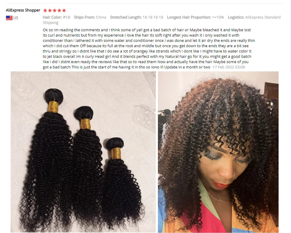 Indian Afro Kinky Curly Bundles 1/3Pcs Human Hair Bundles Natural Color 12-26 Inch Virgin Hair Extension 4C Afro Kinky Bundles