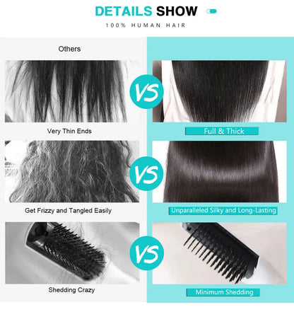 Deep Wave Bundles 3 PCS Natural Color 100% Remy Human Hair Bundles 10-40 Inch 100 Gram Per Bundle Sew In Quick Weave Bundles