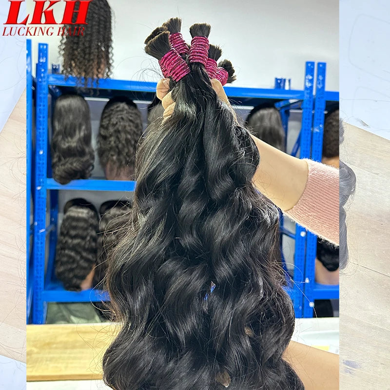 12A Grade Extensiones De Pelo Humanas 100 Natural Virgin Raw Indian Loose Deep Body Wave Braiding Human Hair Extensions Bundles