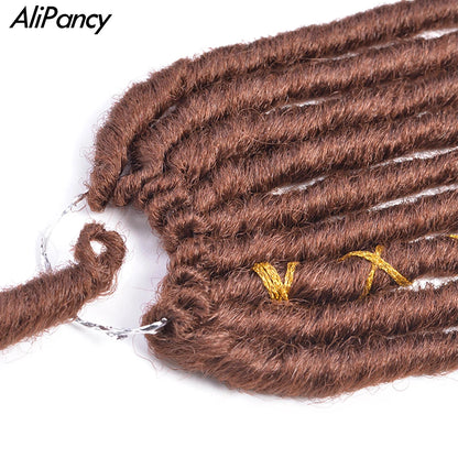 10inch Synthetic Straight Faux Locs Crochet Twist Hair Dreadlocks Extension Pre-Looped Crochet Braids Soft Ombre Braiding Hair