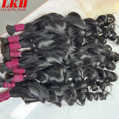 12A Grade Extensiones De Pelo Humanas 100 Natural Virgin Raw Indian Loose Deep Body Wave Braiding Human Hair Extensions Bundles