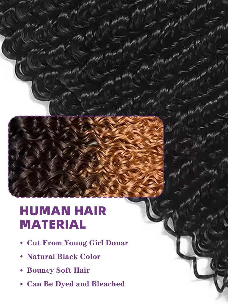 30 34 Inch Deep Wave Human Hair Bundles Curly Hair Burmese Weaving Raw Unprocessed Tissage Double Weft Virgin Hair Extensions