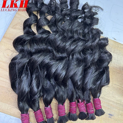 12A Grade Extensiones De Pelo Humanas 100 Natural Virgin Raw Indian Loose Deep Body Wave Braiding Human Hair Extensions Bundles