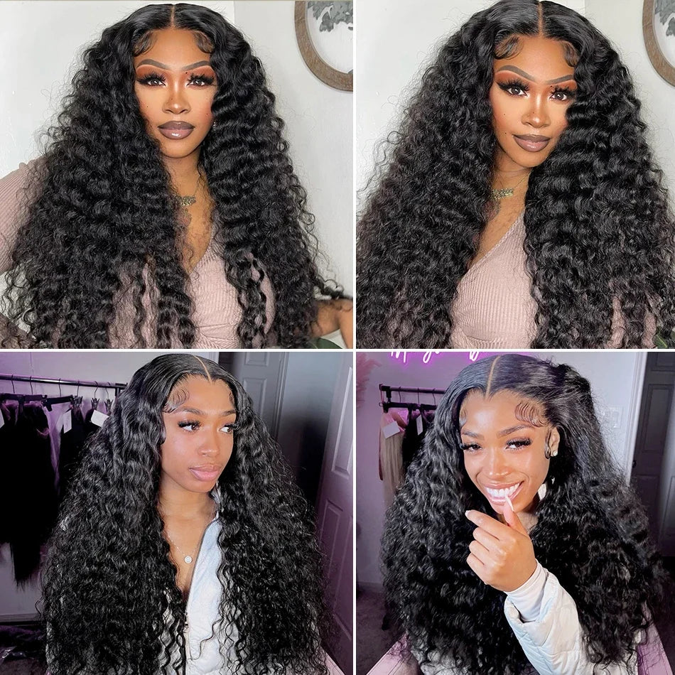 30 34 Inch Deep Wave Human Hair Bundles Curly Hair Burmese Weaving Raw Unprocessed Tissage Double Weft Virgin Hair Extensions