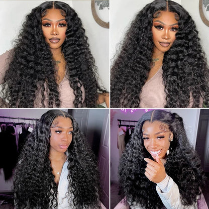 30 34 Inch Deep Wave Human Hair Bundles Curly Hair Burmese Weaving Raw Unprocessed Tissage Double Weft Virgin Hair Extensions