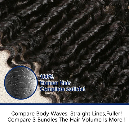 30 34 Inch Deep Wave Human Hair Bundles Curly Hair Burmese Weaving Raw Unprocessed Tissage Double Weft Virgin Hair Extensions