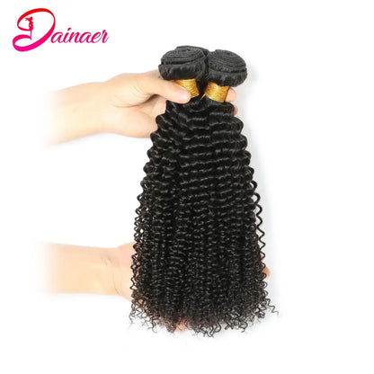 Indian Afro Kinky Curly Bundles 1/3Pcs Human Hair Bundles Natural Color 12-26 Inch Virgin Hair Extension 4C Afro Kinky Bundles