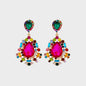 Teardrop Shape Rhinestone Alloy Dangle Earrings