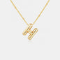 Gold-Plated Letter Pendant Necklace